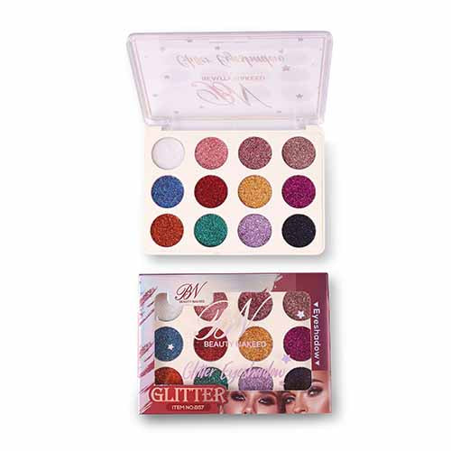Beauty Naked Glitter Eye Shadow Palette - 12 Shades