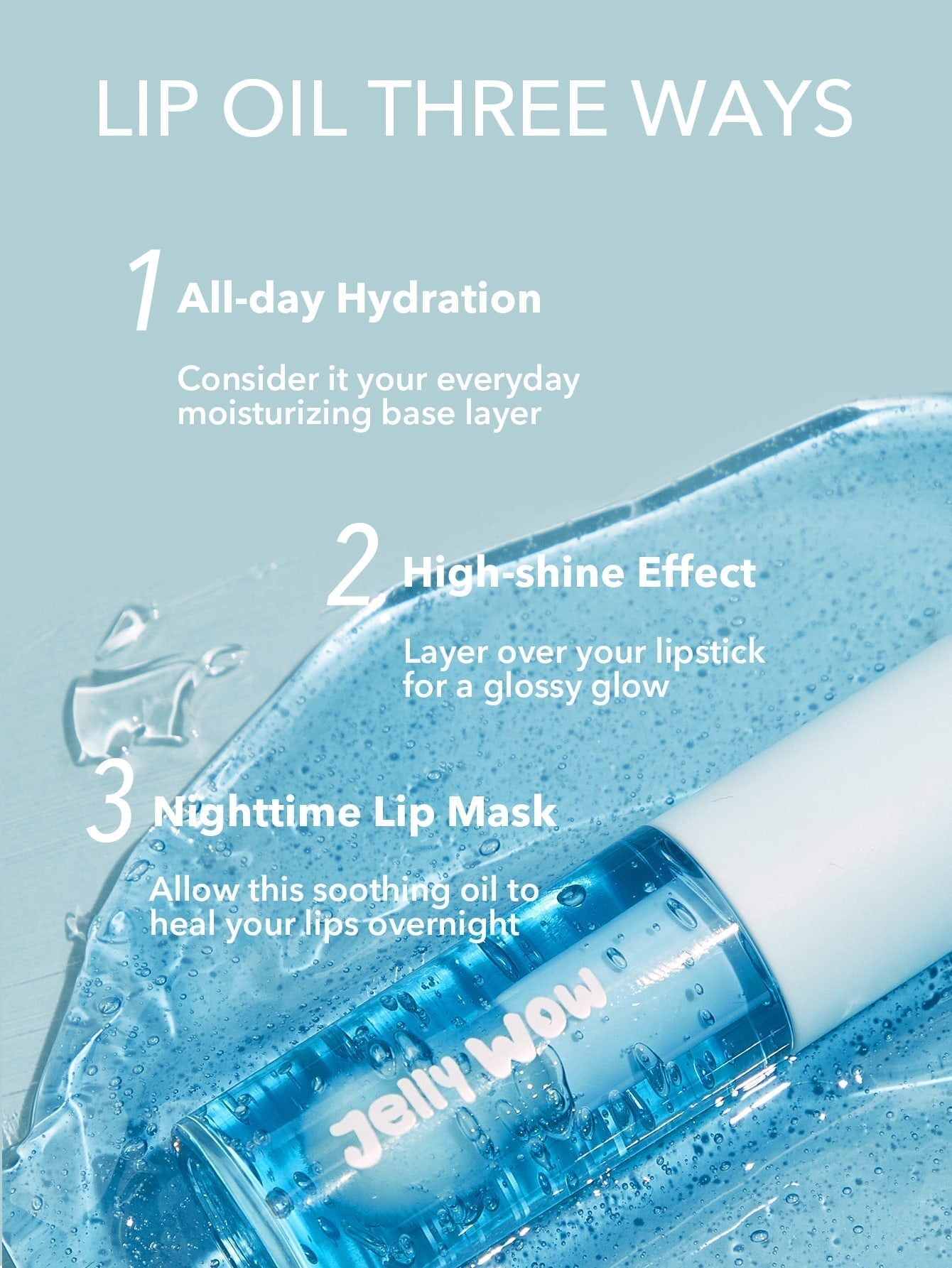 SHEGLAM Jelly Wow Hydrating Lip Oil-Mali-Blue Berry