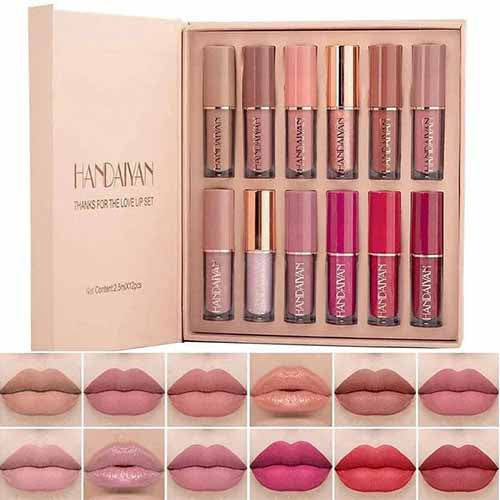 Handaiyan Matte Magic: 12-Color Liquid Lipstick Set (Origional)