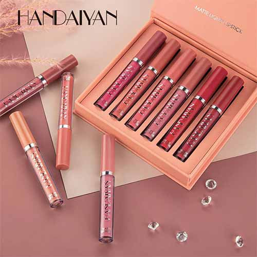 HANDAIYAN MATTE LIP GLOSS KIT - 06 COLOR -(ORIGIONAL)
