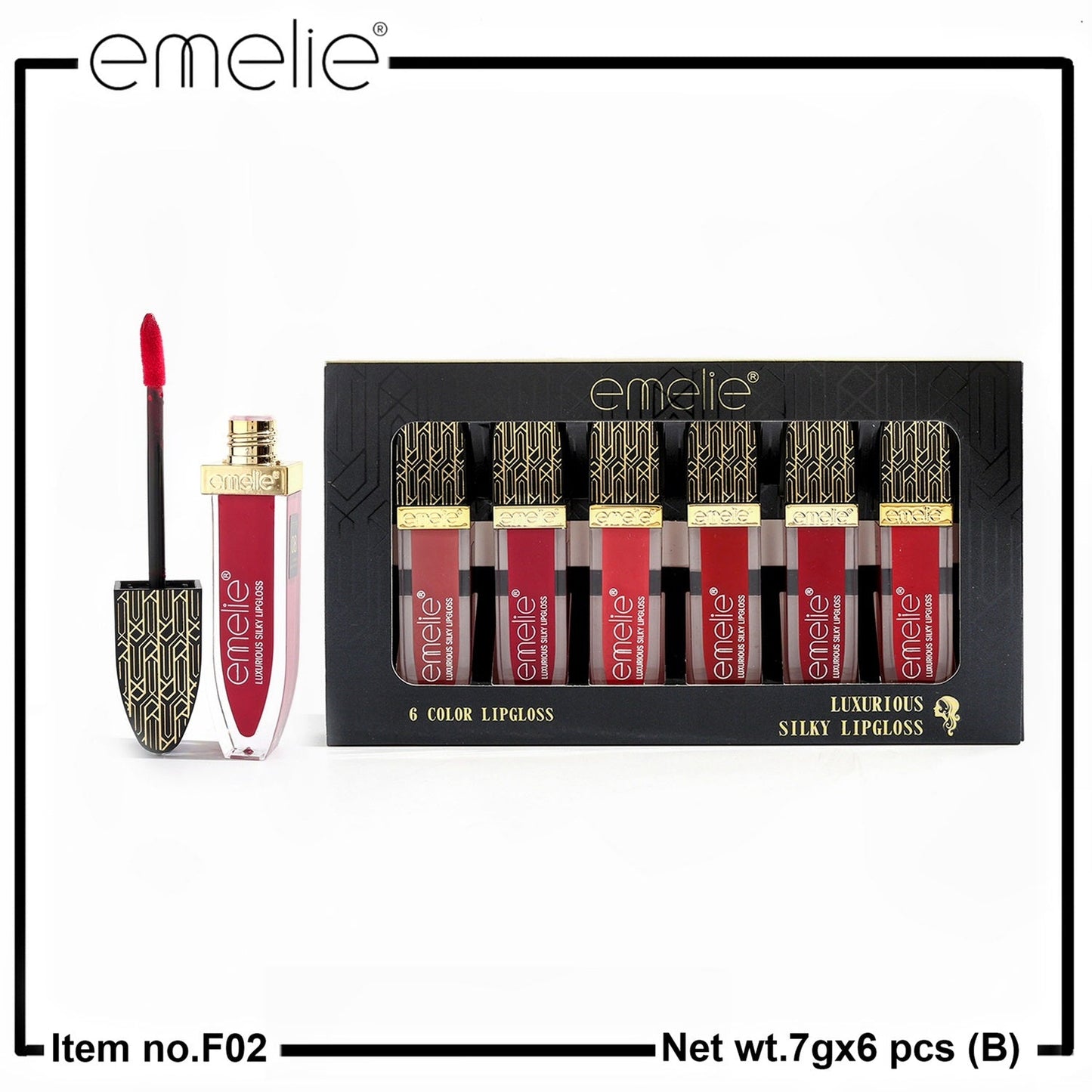 Emelie Silky Lip Gloss (6pc Set)