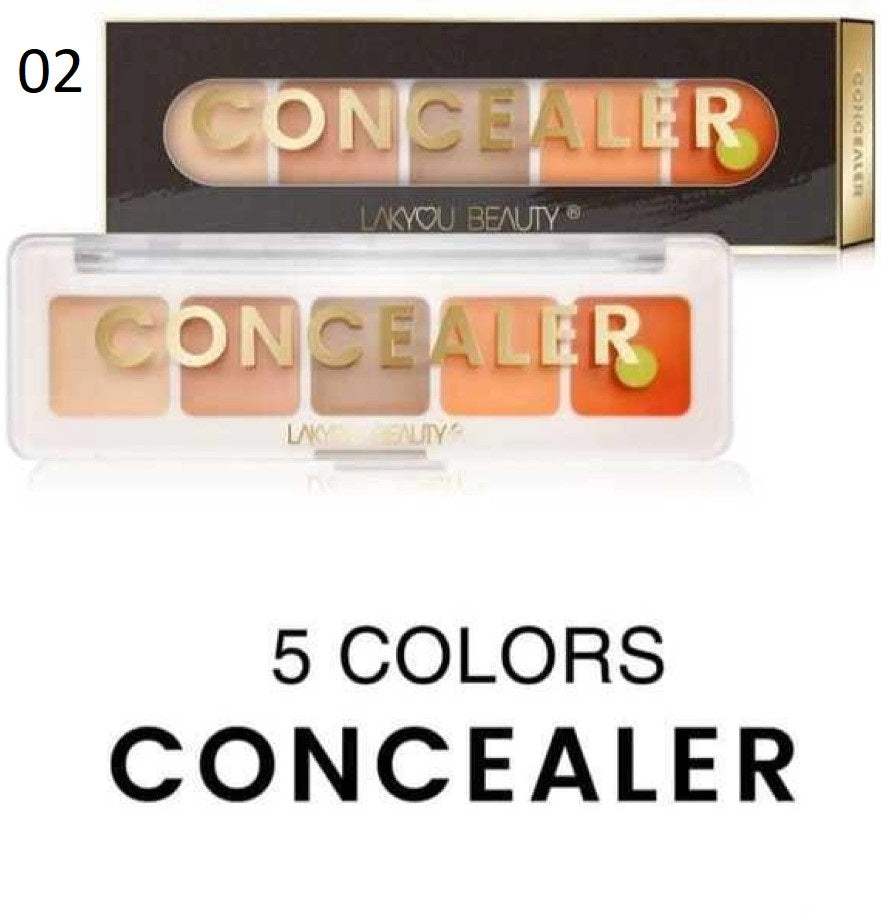Premium Quality 5 IN ONE Base Concealer Palette Shade Concealer (Multicolour - 02)