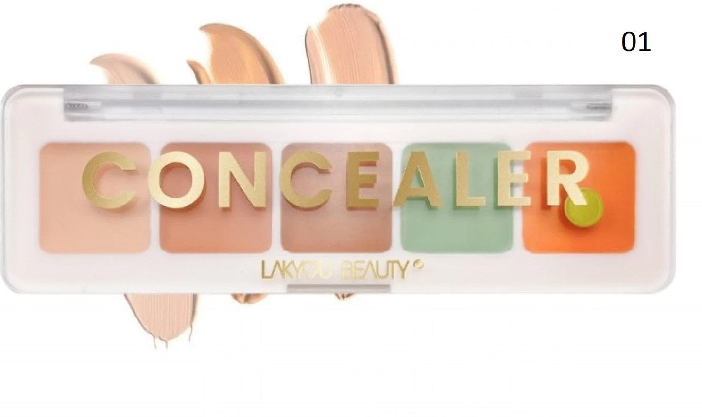 Premium Quality 5 IN ONE Base Concealer Palette Shade Concealer (Multicolour - 01)