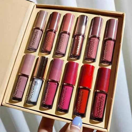 Long-Lasting Lip Gloss Set - 12 Pcs by Mocallure