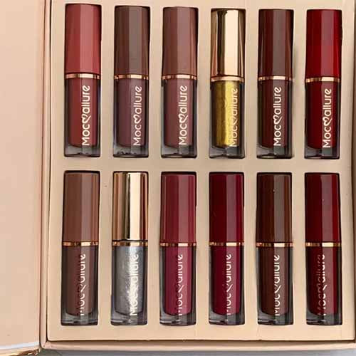 Long-Lasting Lip Gloss Set - 12 Pcs by Mocallure
