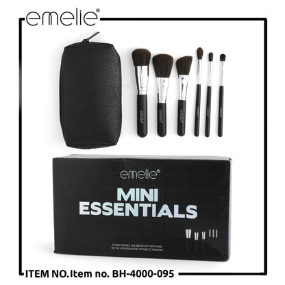 Emelie Ultimate Essentials Brush Set with Bag (6pcs)