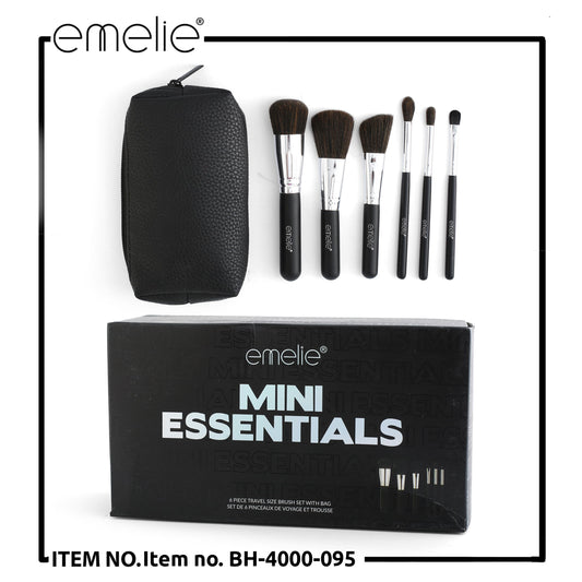 Emelie Ultimate Essentials Brush Set with Bag (6pcs)