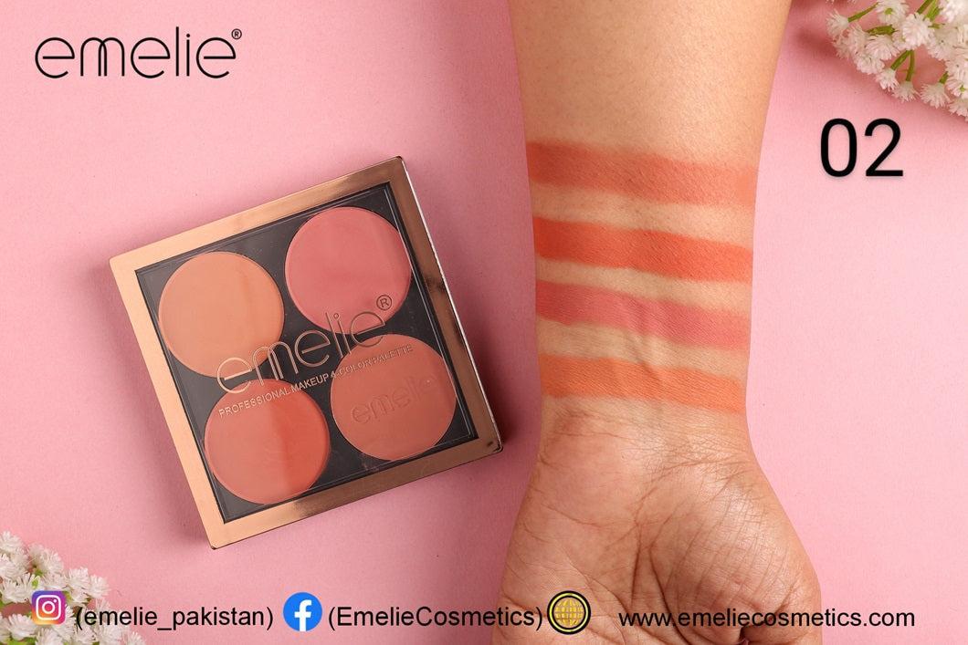 Emelie Professional Makeup - 4 Color Palette