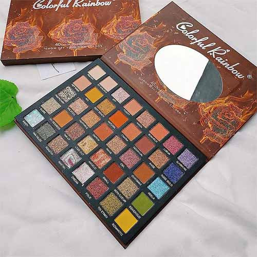 Colourful Rainbow Eye Shadow Palette - 40 Magnetic Shades