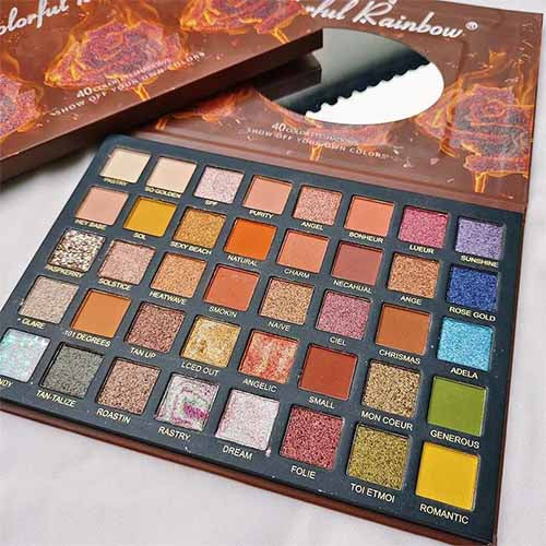 Colourful Rainbow Eye Shadow Palette - 40 Magnetic Shades