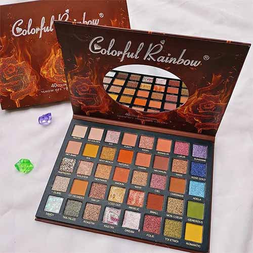 Colourful Rainbow Eye Shadow Palette - 40 Magnetic Shades