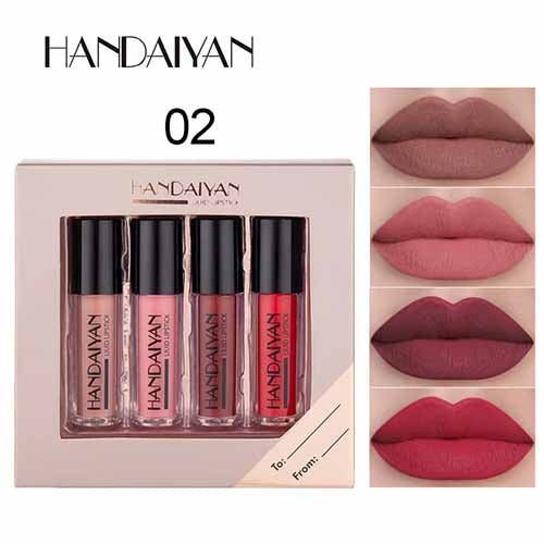 Handaiyan Matt Magic: 4-Color Lip Gloss Set