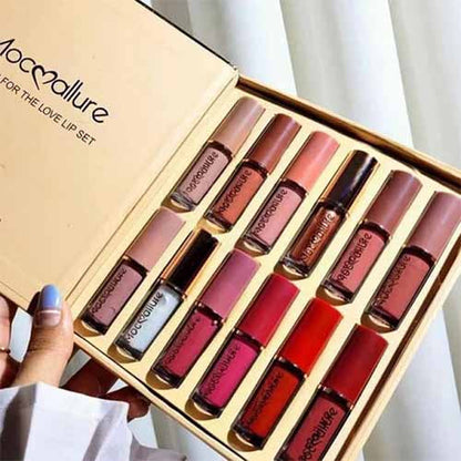 Long-Lasting Lip Gloss Set - 12 Pcs by Mocallure