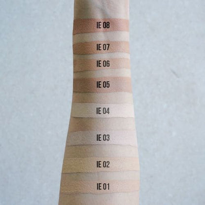 St London Imperfections Eraser IE Set of beige color swatches with numbers on a light gray background